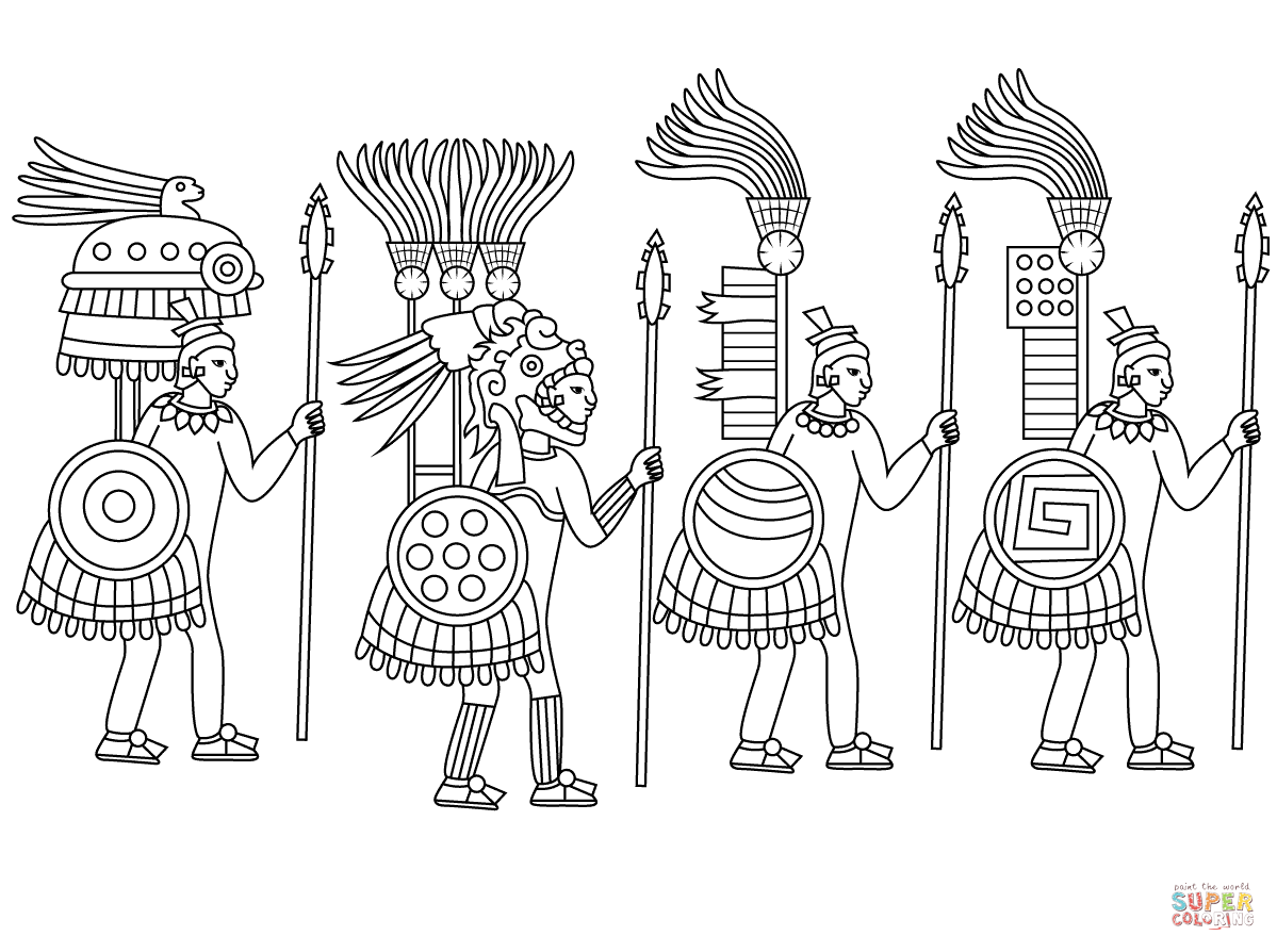 Aztec art coloring pages | Free Coloring Pages