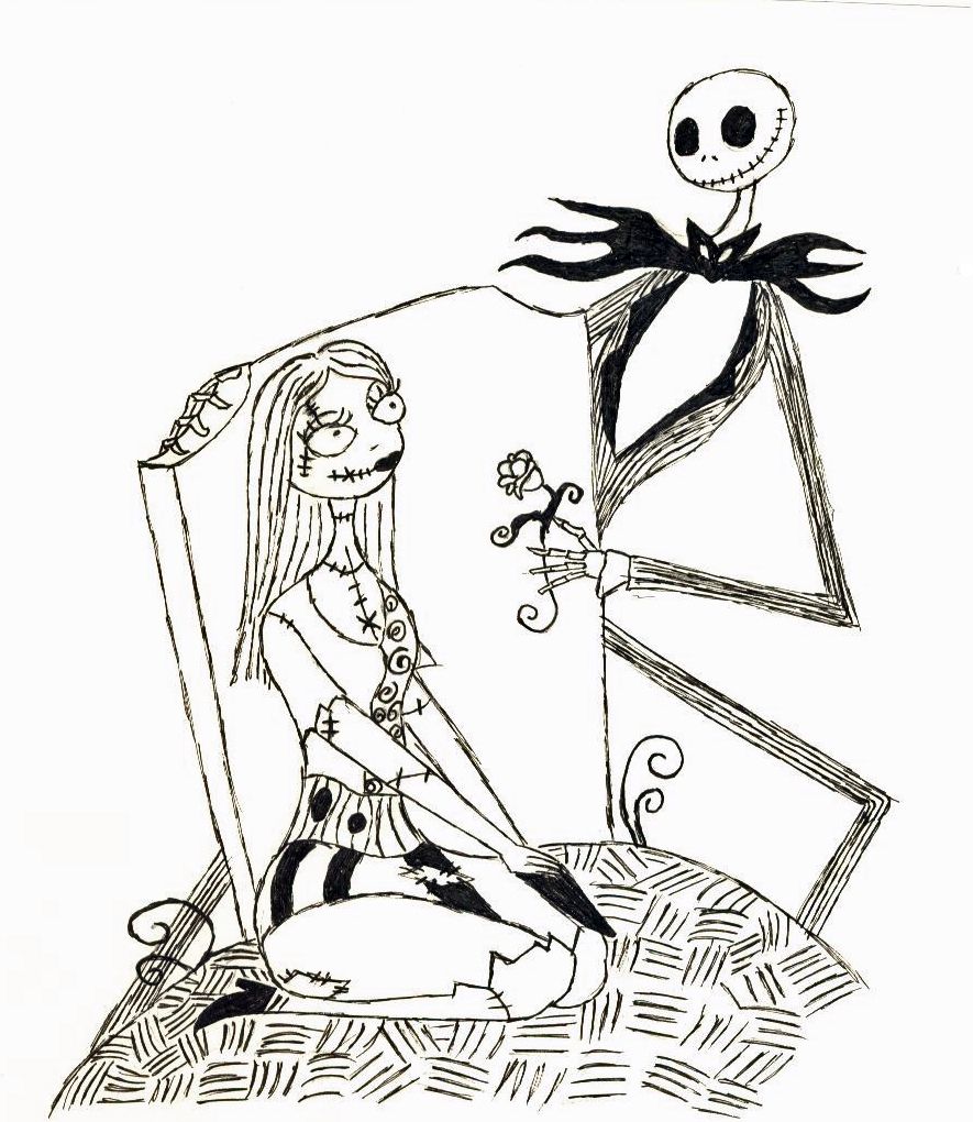 Coloring Book Picture Nightmare Before Christmas - Coloring Page ...