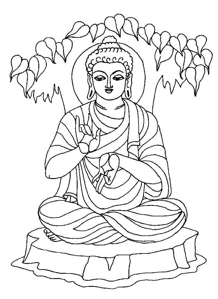 Buddha Coloring Page Page 1