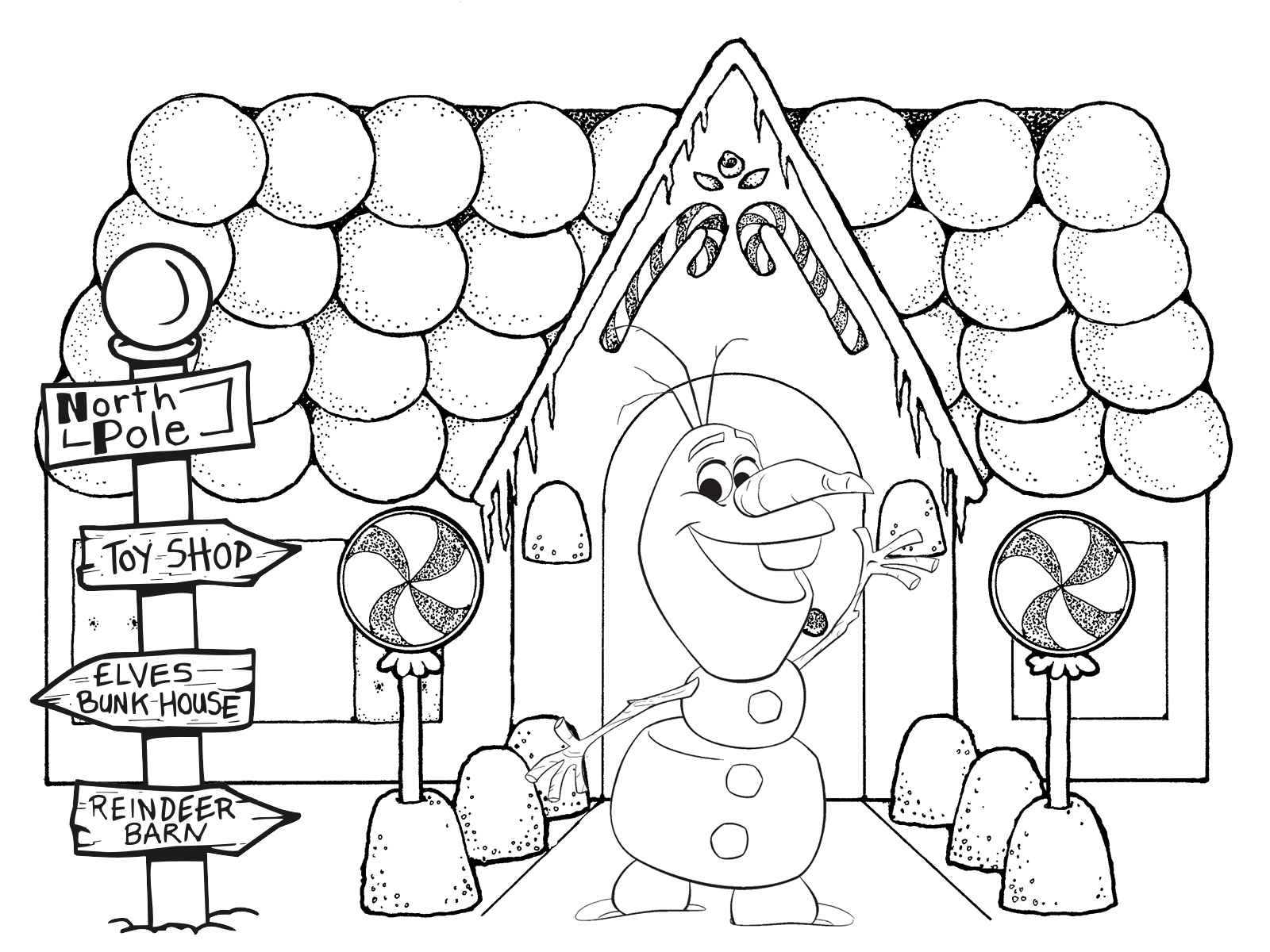 Printable Gingerbread House Coloring Pages - Coloring Home