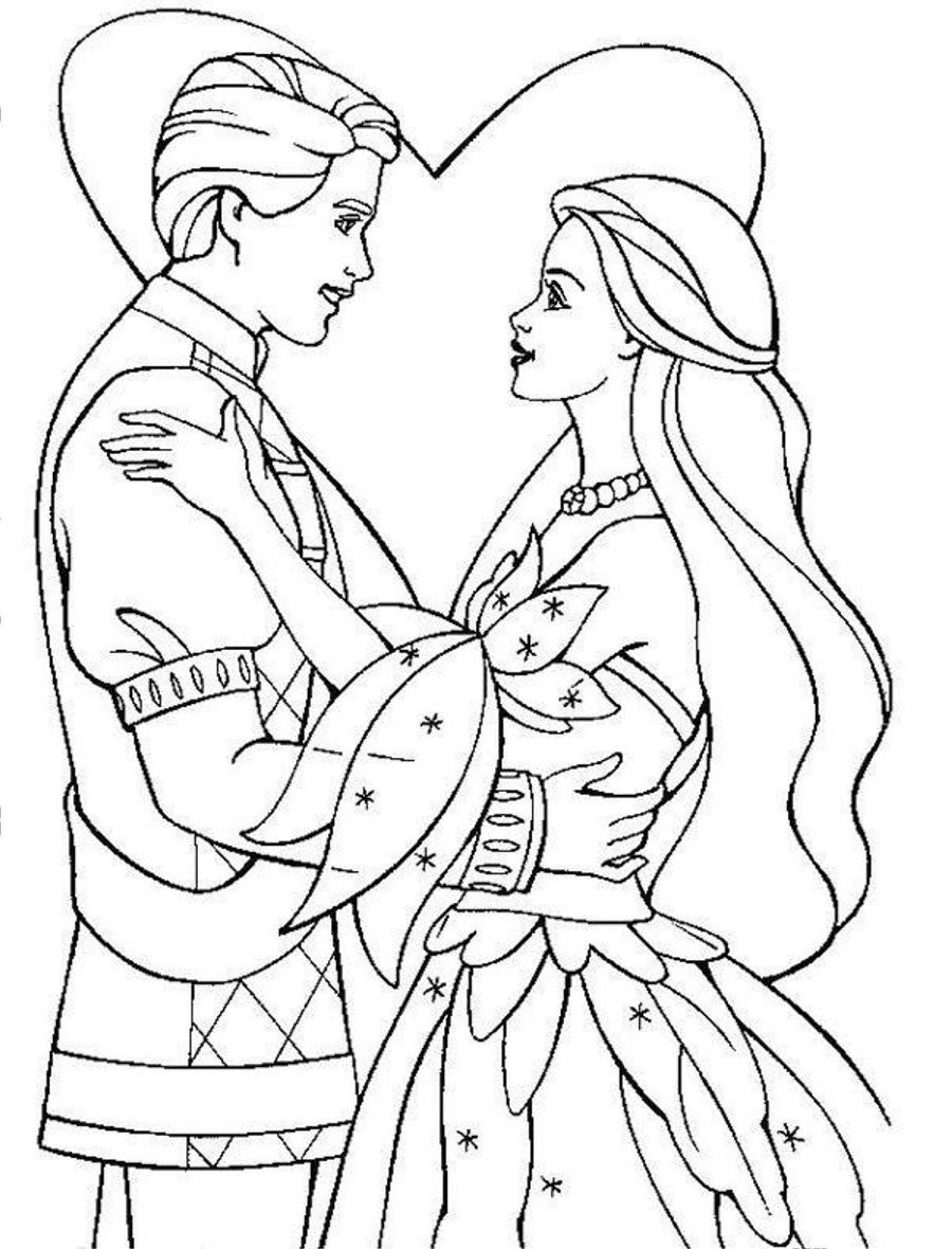 Princess & Prince Coloring Pages  Coloring Home