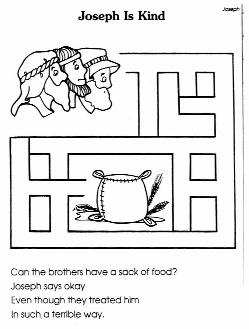 Joseph Reunited With His Brothers Coloring Page - High Quality ...