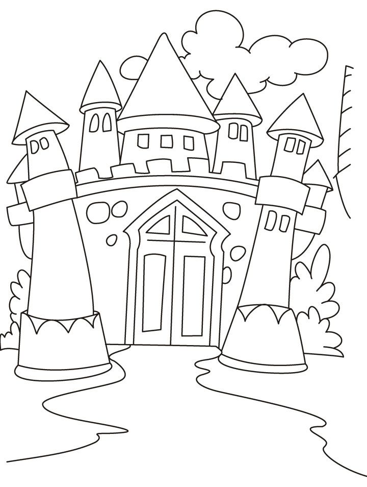 Free Coloring Sheets Of Castles - High Quality Coloring Pages