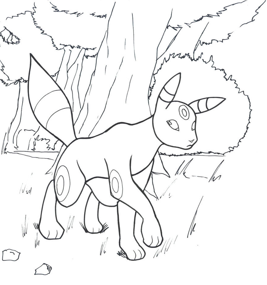 umbreon coloring pages free - photo #20