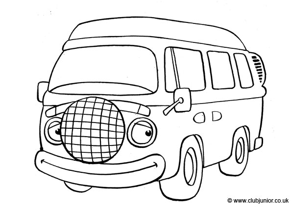 Van Coloring Pages Getcoloringpages Home Online