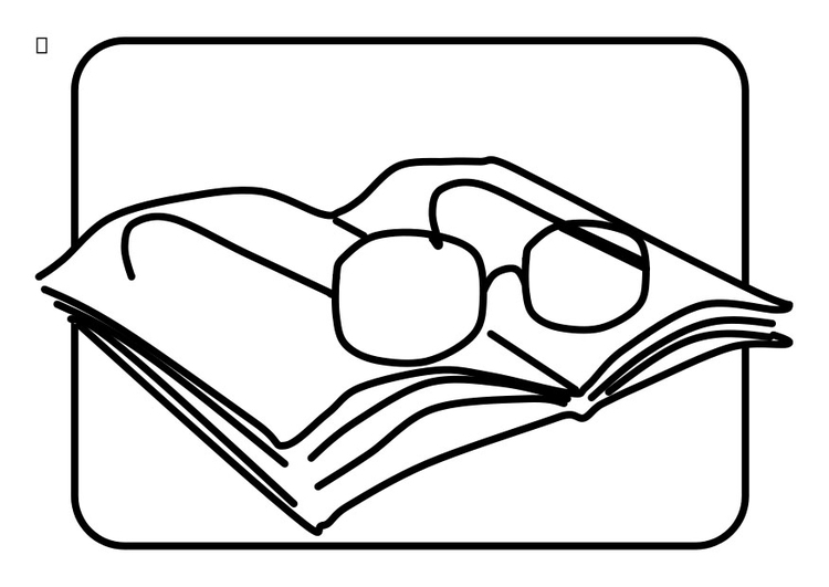 Coloring Page reading glasses - free printable coloring pages