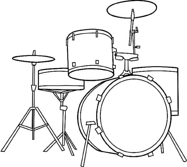 Drum Set Coloring Page at GetDrawings | Free download