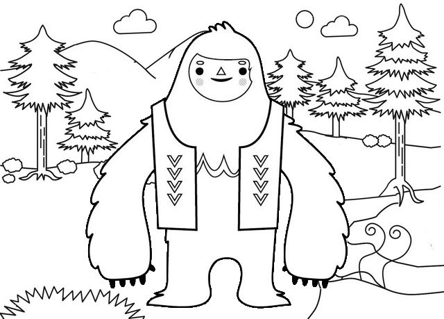 Funny yeti abominable snowman coloring page | Snowman coloring pages, Coloring  pages, Unicorn coloring pages