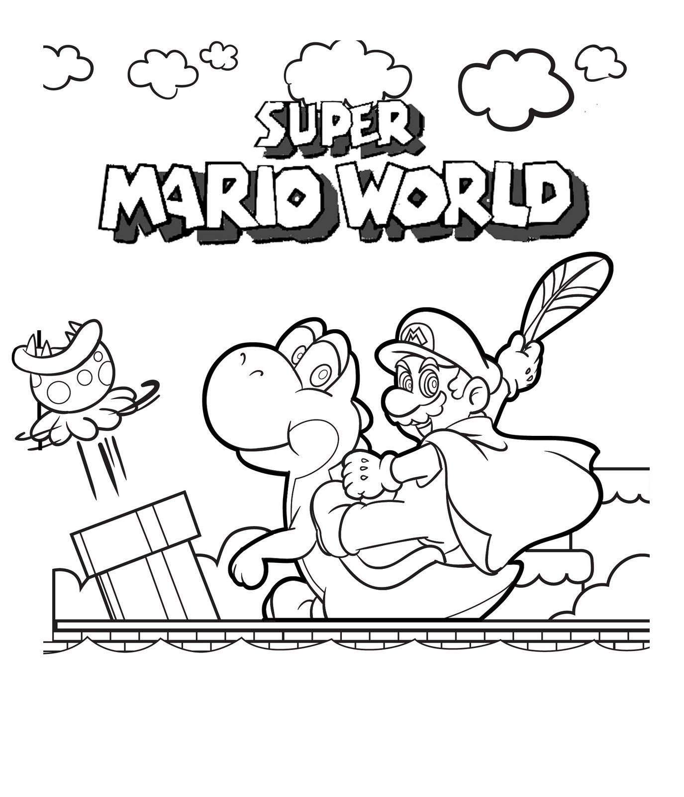 Cloud Mario Coloring Pages - Coloring Pages For All Ages