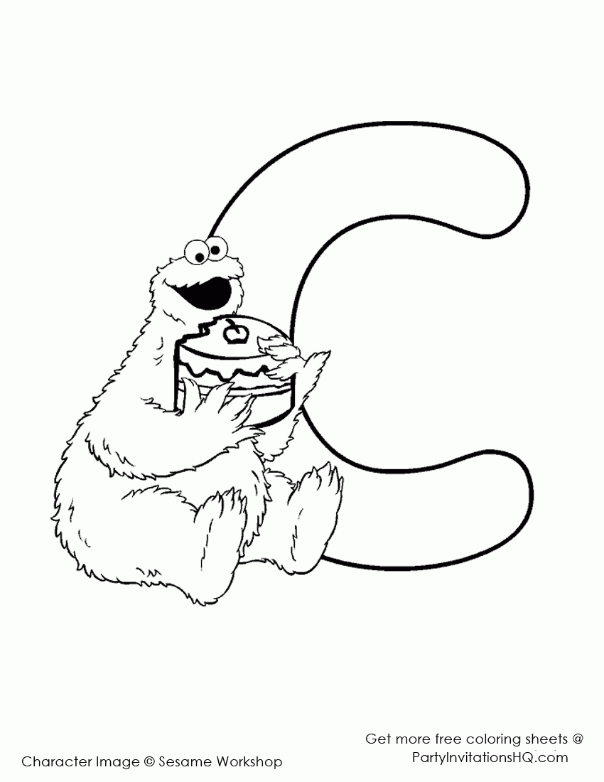26 Educational Sesame Street Alphabet Coloring Pages
