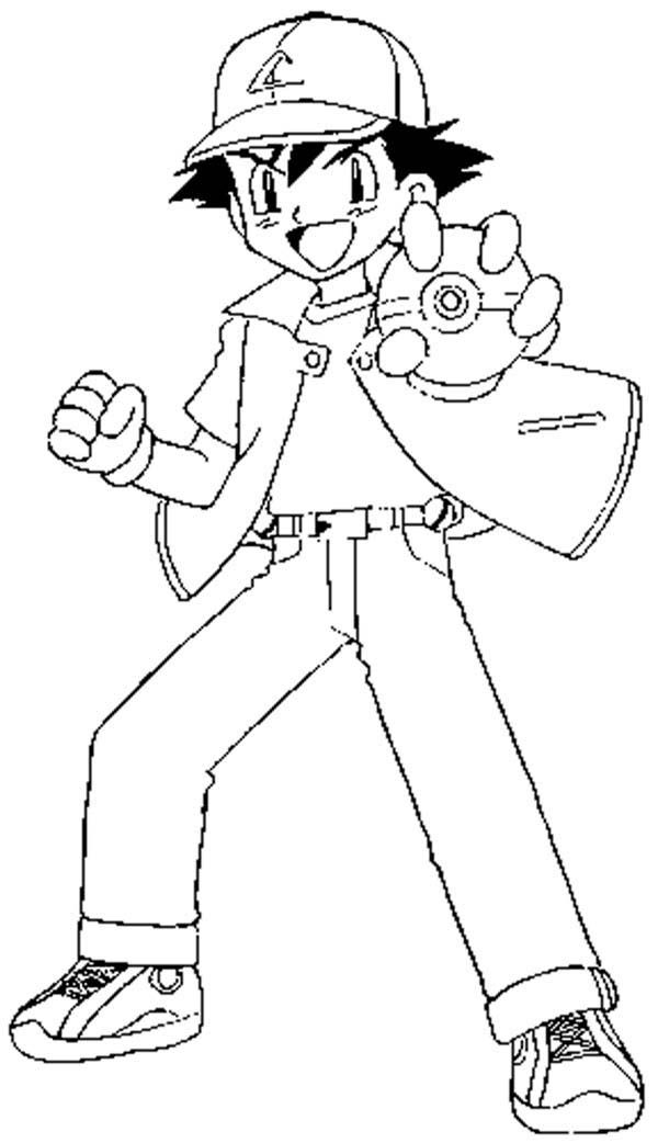 898 Simple Ash Pokemon Coloring Pages for Adult