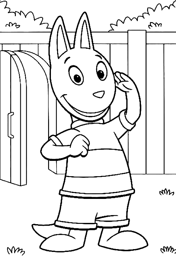 Drawing of Austin the kangaroo of the Backyardigans coloring page