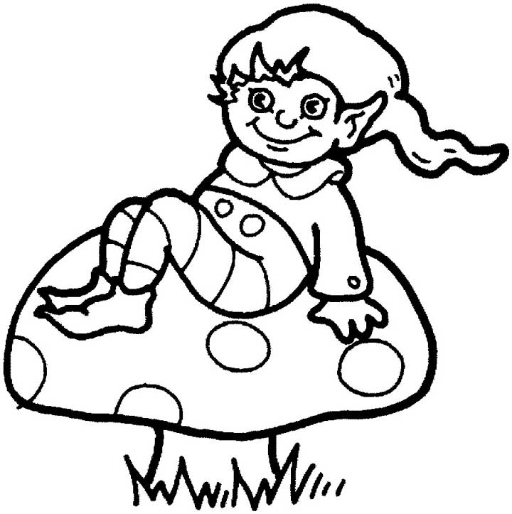 cute elf Colouring Pages (page 2)