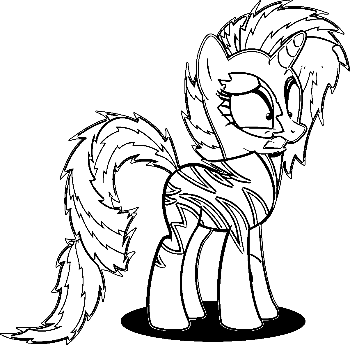 Pony Cartoon My Little Pony Coloring Page 002 | Wecoloringpage