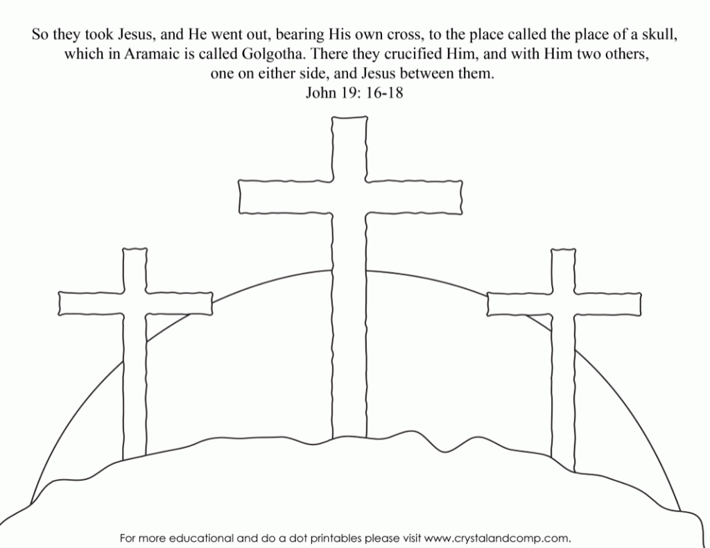 On The Cross Coloring Pages - Coloring Page
