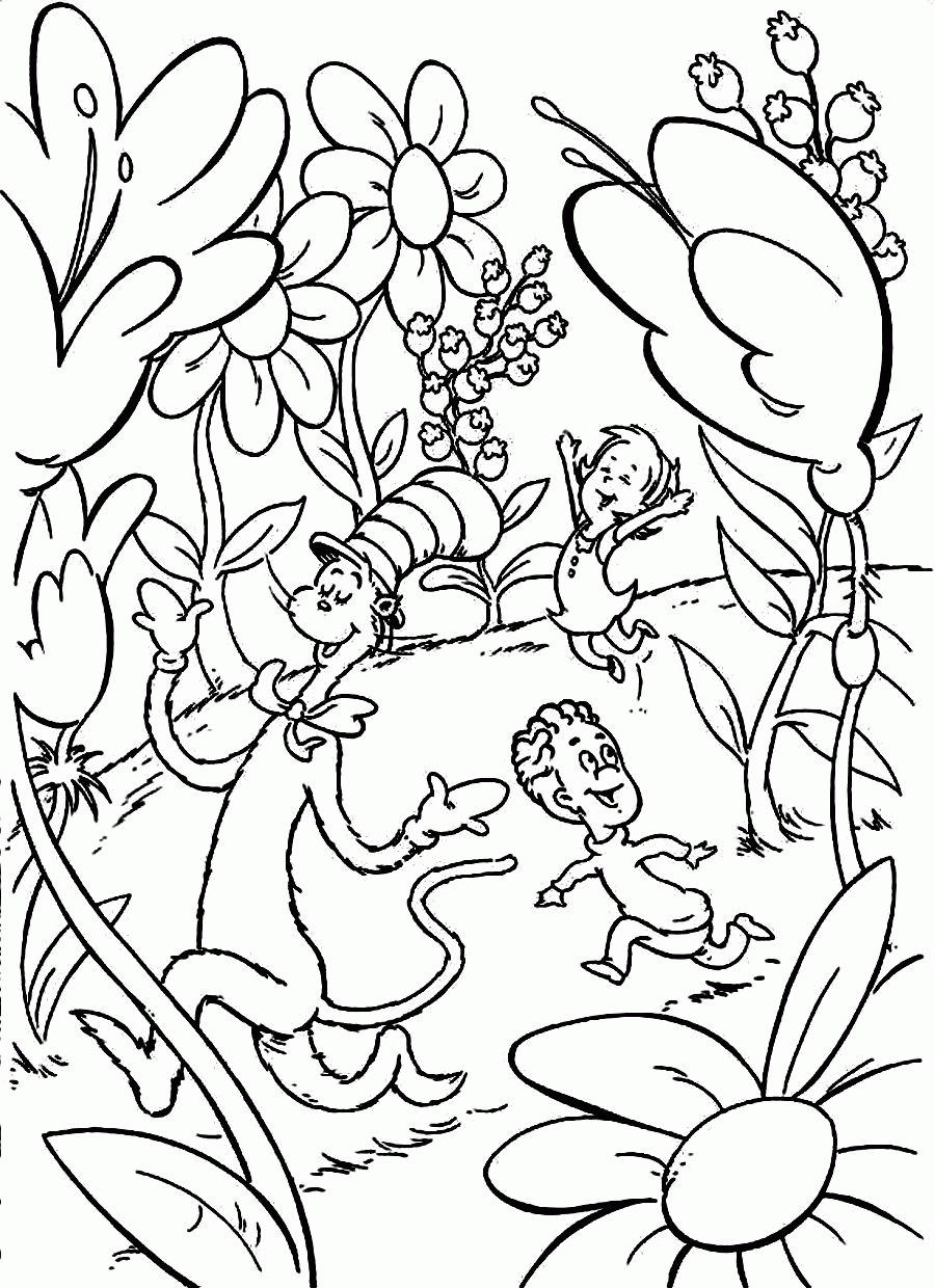 Free Coloring Pages Of Dr. Seuss Characters - Coloring Home