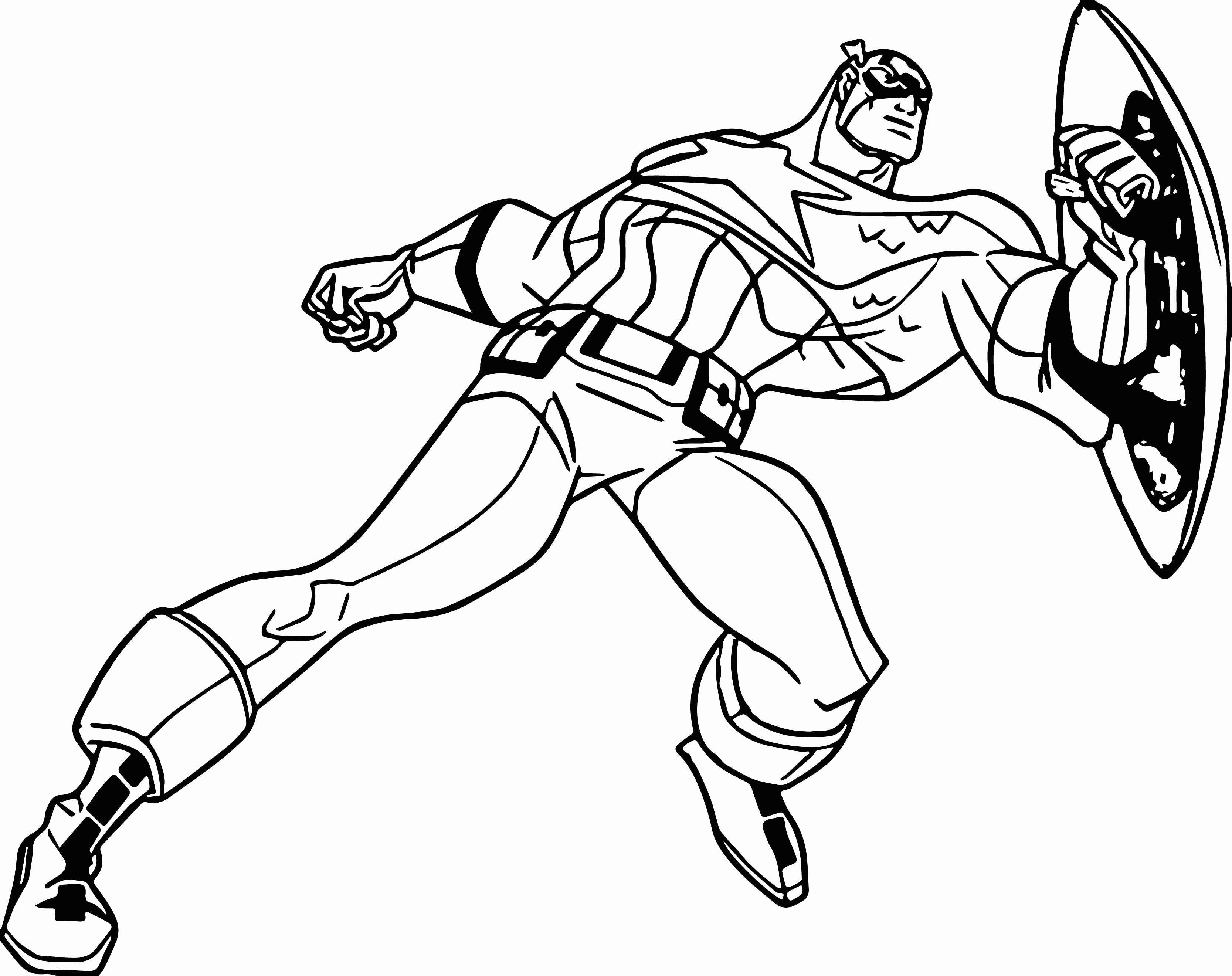 Marvel Captain America Coloring Page | Wecoloringpage