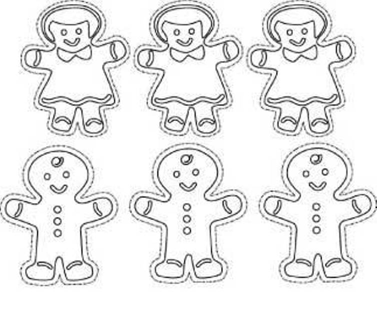 Gingerbread Man Coloring Pages Free Christmas | Christmas Coloring ...
