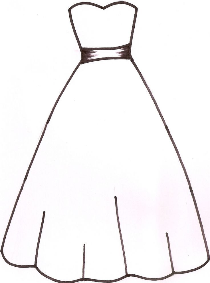 Wedding Dress - Coloring Pages for Kids and for Adults