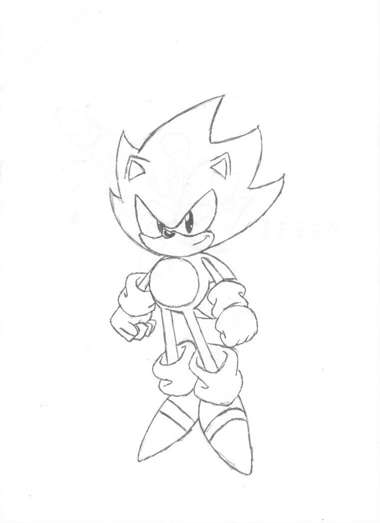 Super Sonic Coloring Page Coloring Home