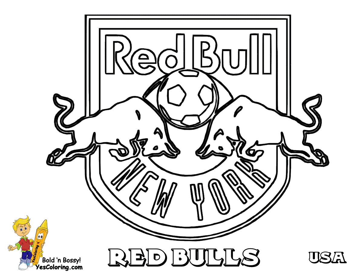 New York Red Bulls Futbol Coloring Sheets. Bull Coloring Pages ...