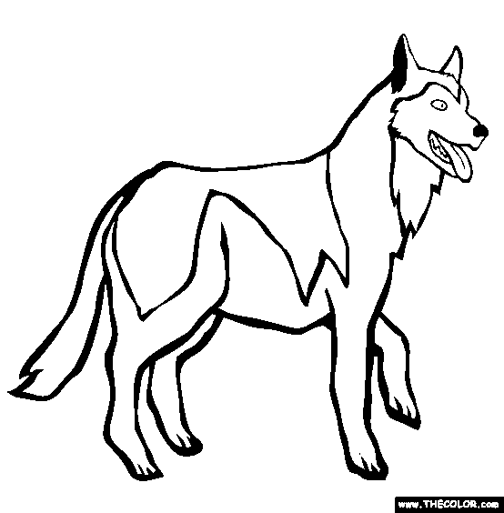 Siberian Husky Coloring Page | Free Siberian Husky Online Coloring