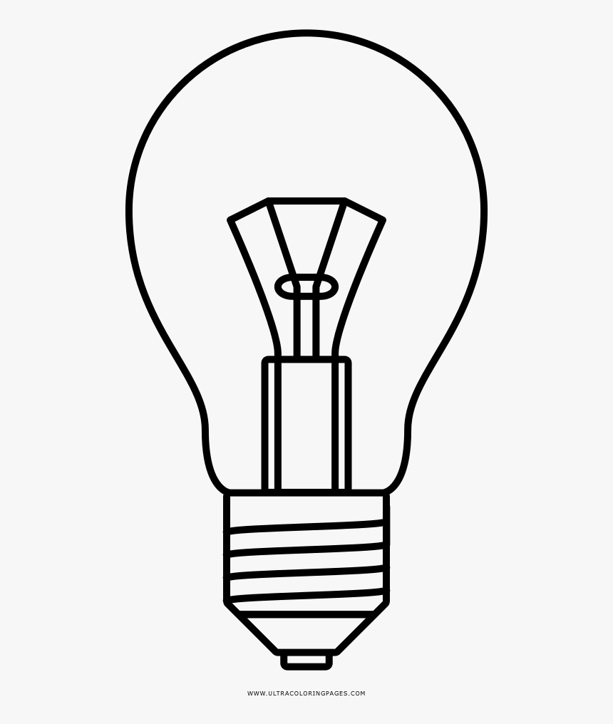 Bulb Coloring Page, HD Png Download - kindpng