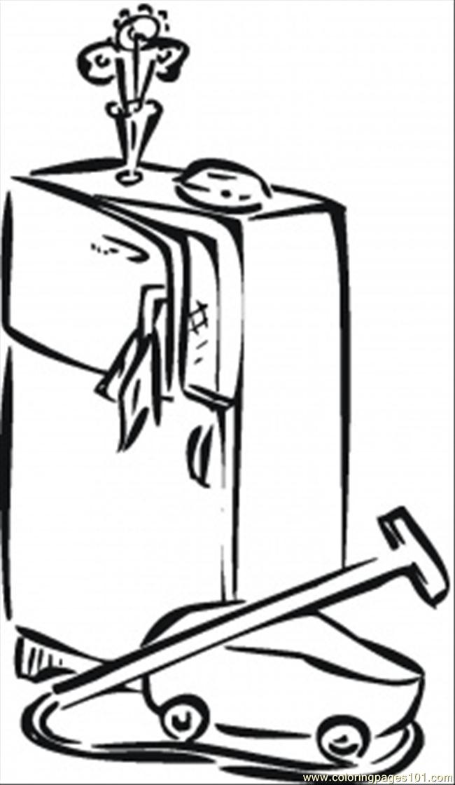 Fridge And Vacuum Cleaner Coloring Page ...coloringpages101.com