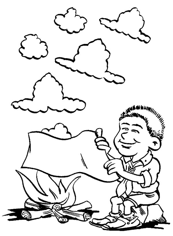 Learning Smoke Sign In Scouting Coloring Pages : Best Place to Color