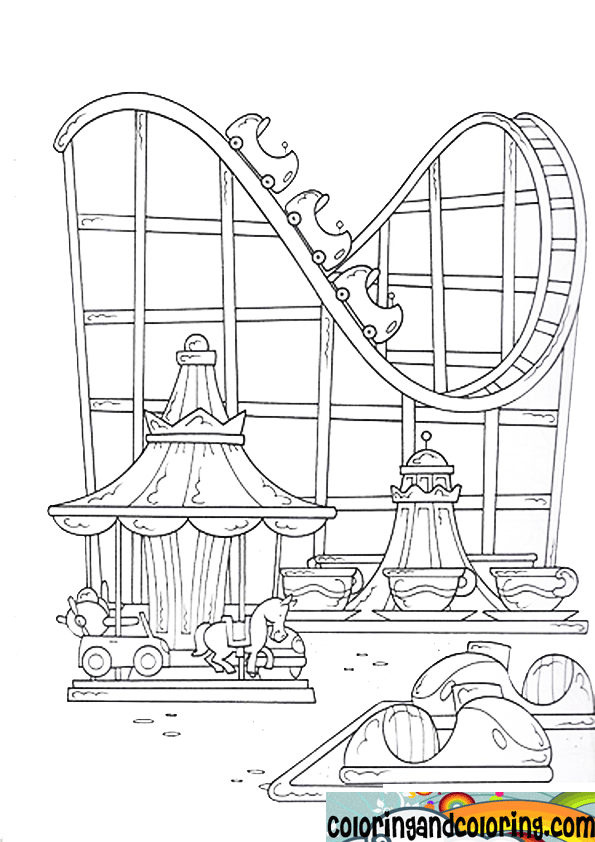 amusement park coloring pages | Coloring and coloring