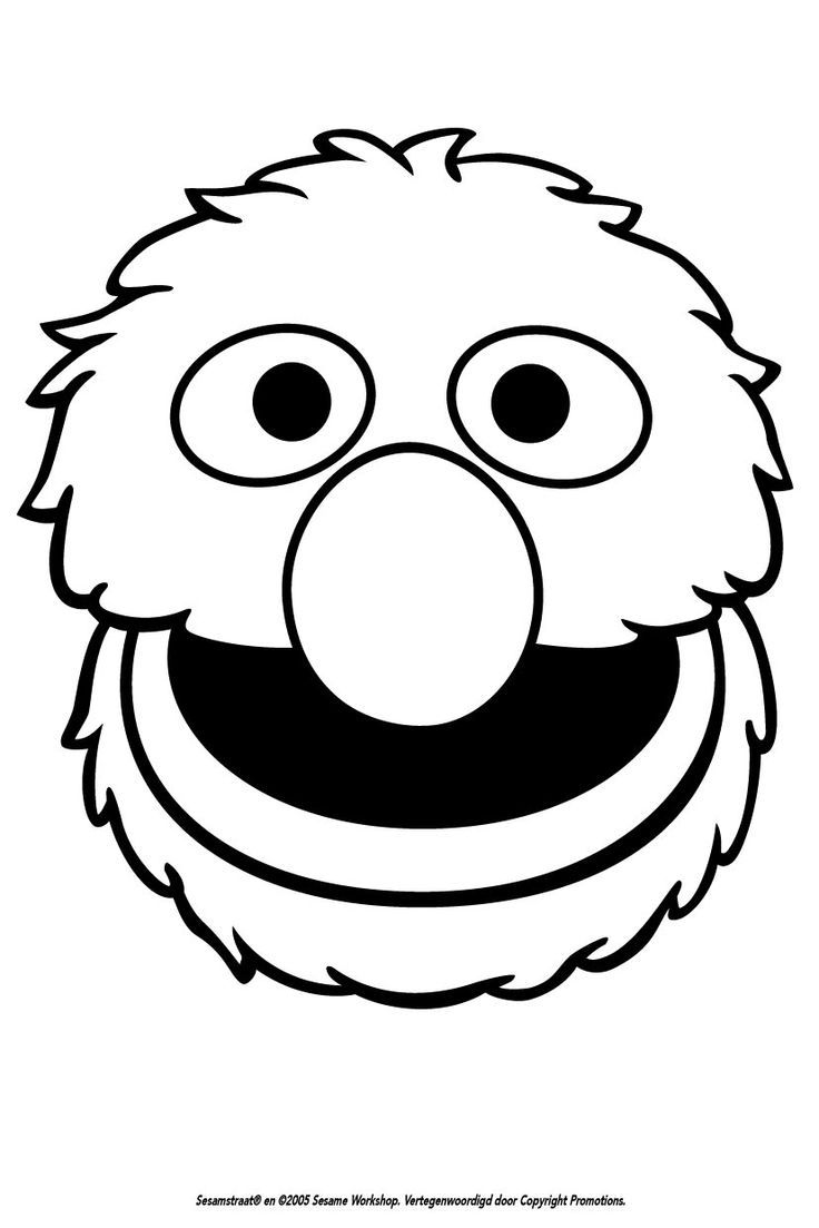 Sesame Street Face Coloring Pages - Coloring Home