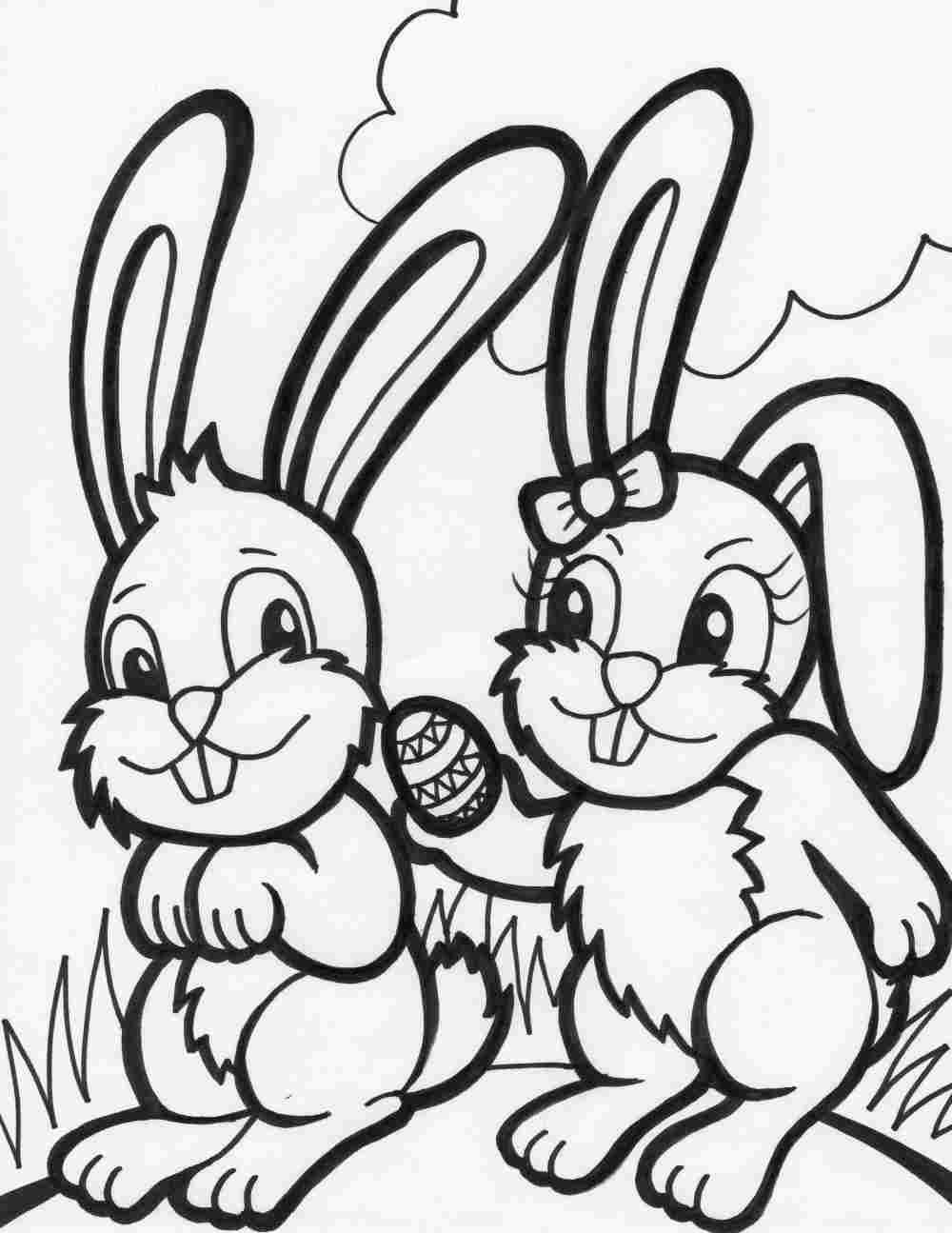Bunny Coloring Pages For Free - Coloring Home
