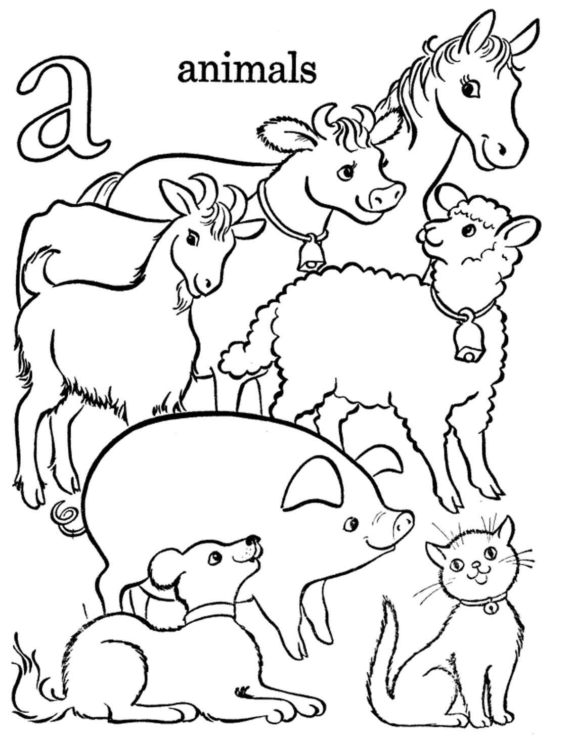Printable Farm Animals Coloring Pages Farm Animal Color Pages Part ...