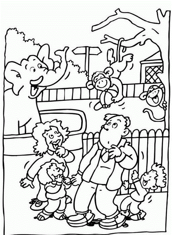 Zoo Animals Colouring Pages Coloring Title Mewarnai