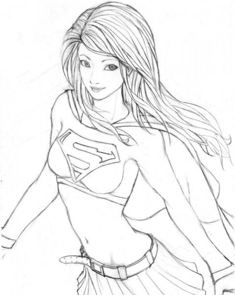 Supergirl Coloring Pages Supergirl Coloring Page Supergirl ...