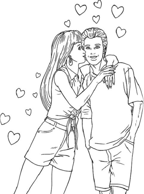 couple in love coloring pages