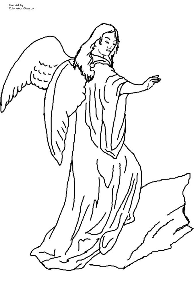 Male Guardian Angel Coloring Page Coloring Home