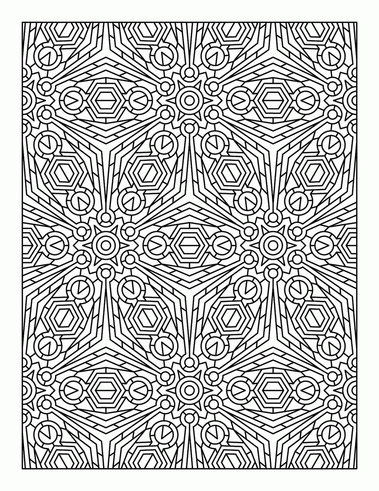 Geometric Tessellations Coloring Pages Coloring Home