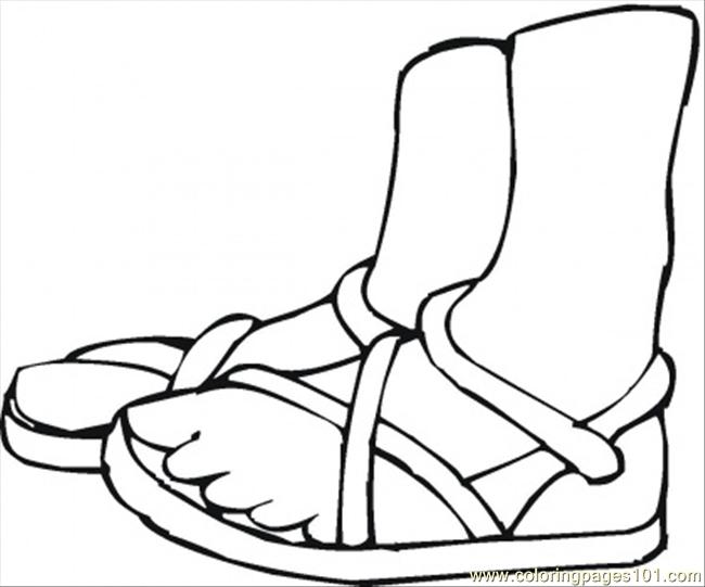 Summer Shoes Coloring Page Coloring Page - Free Shoes Coloring Pages :  ColoringPages101.com
