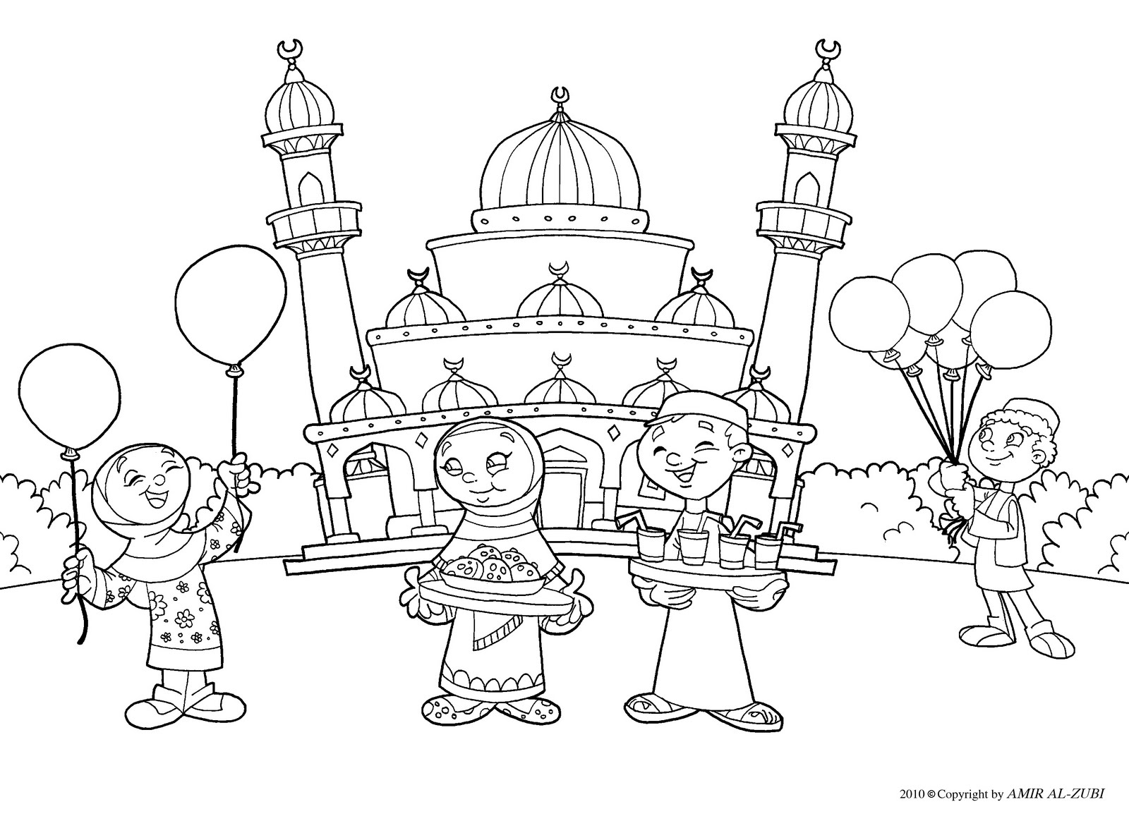 Mosque #28 (Buildings and Architecture) – Printable coloring pages