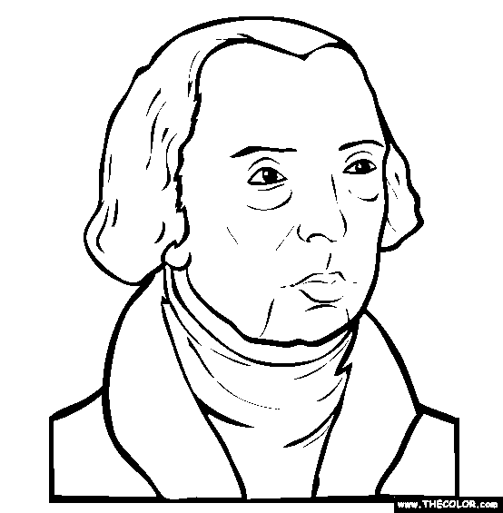 James Madison Coloring Page | Free James Madison Online Coloring