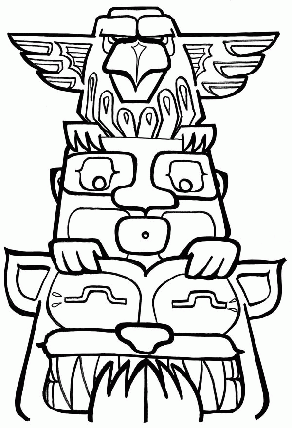 Free Totem Pole Coloring Sheets Toyolaenergycom