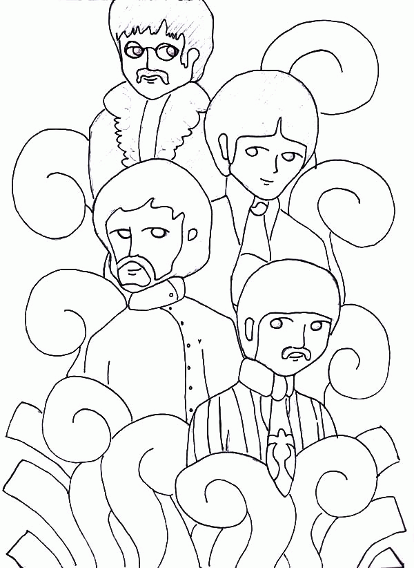 The Beatles Manga Picture Coloring Pages | Batch Coloring