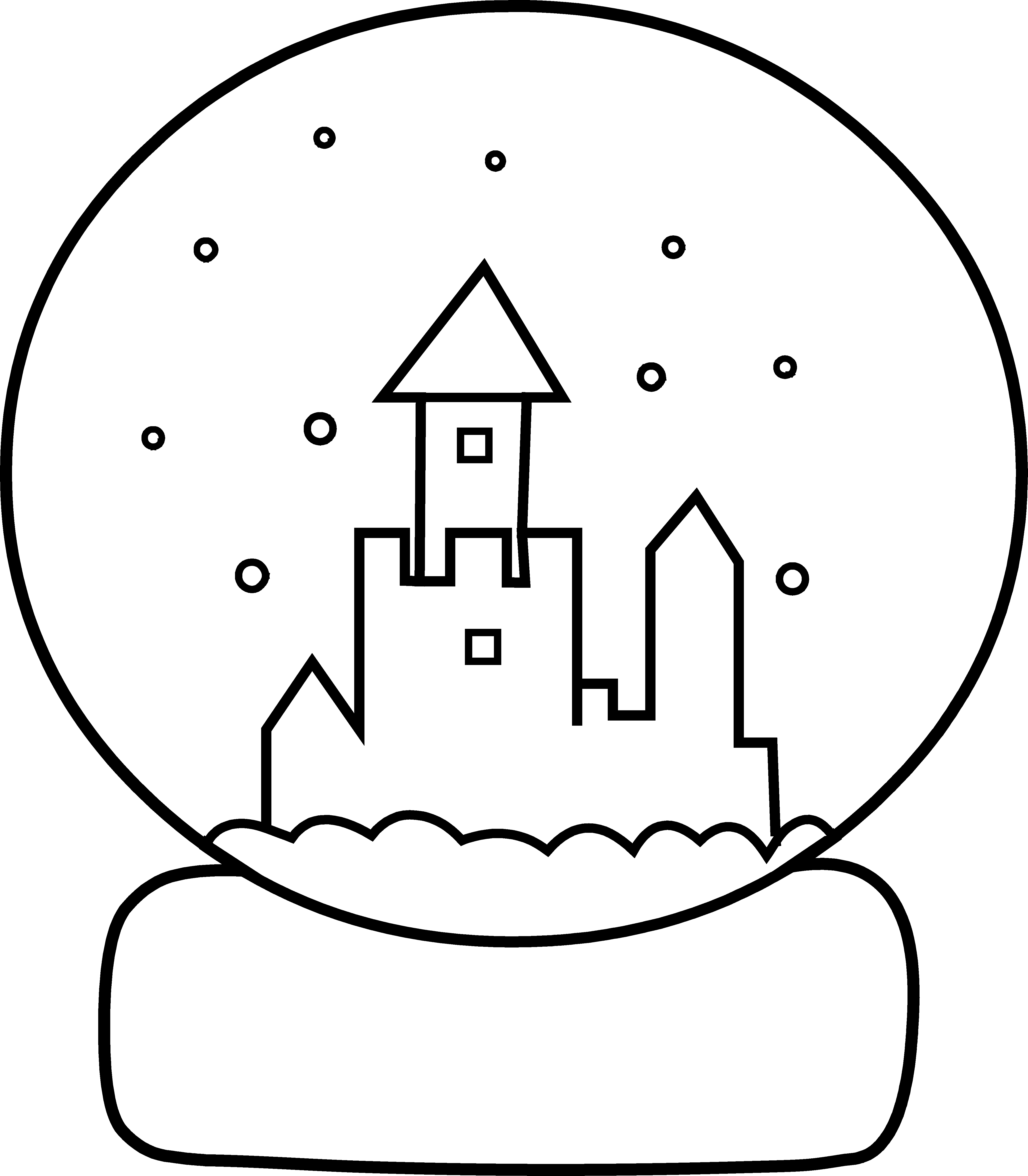 11 Pics of Coloring Pages Snow Globe - Winter Snow Globe Coloring ...