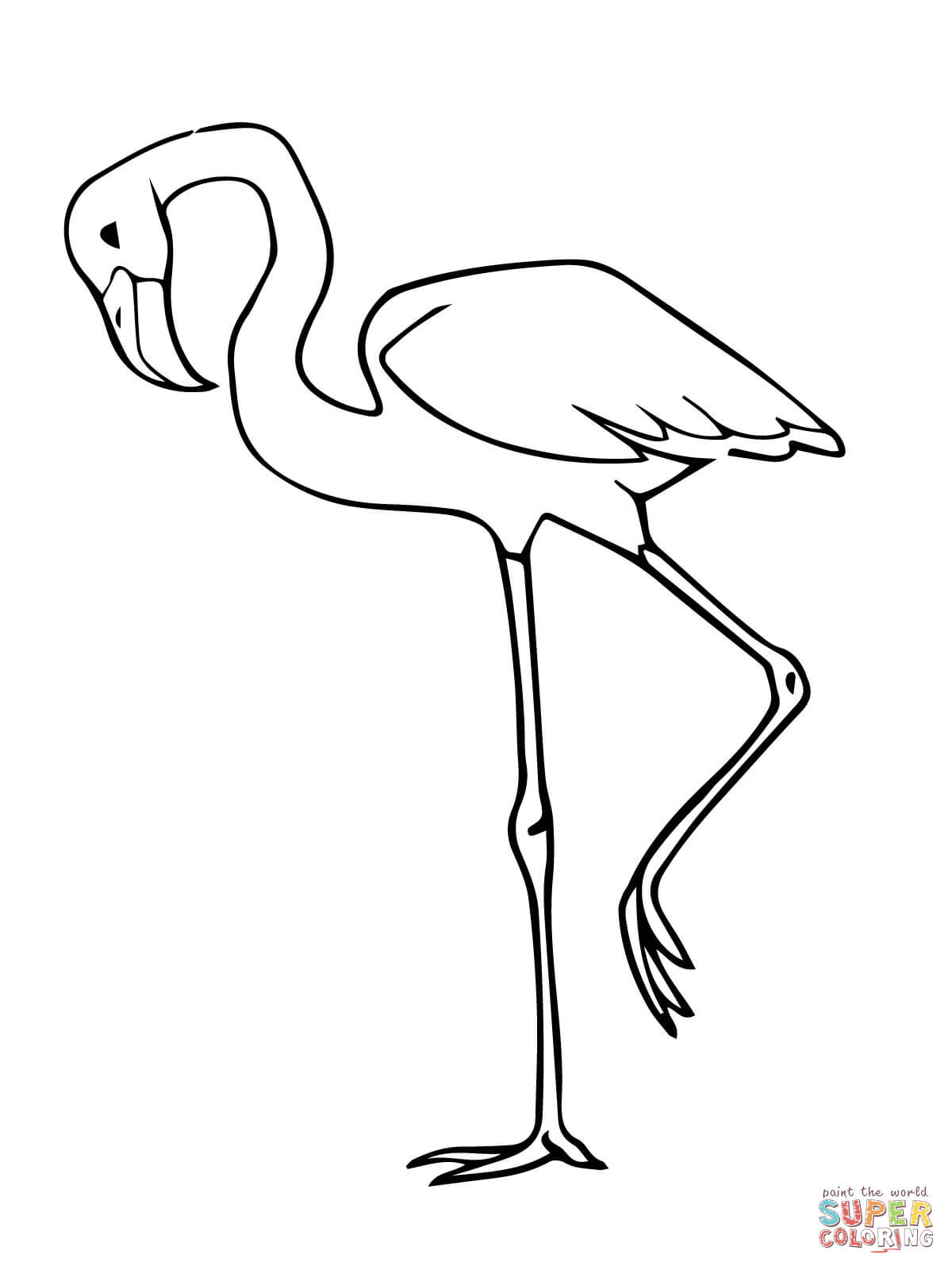 Flamingo Coloring Page - Coloring Home