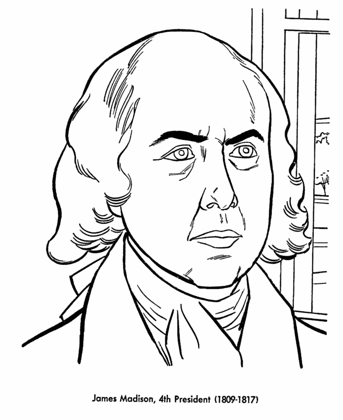 USA-Printables: President James Madison Coloring Page - 4th President of  the United States - 1 - US Presidents Coloring Pages