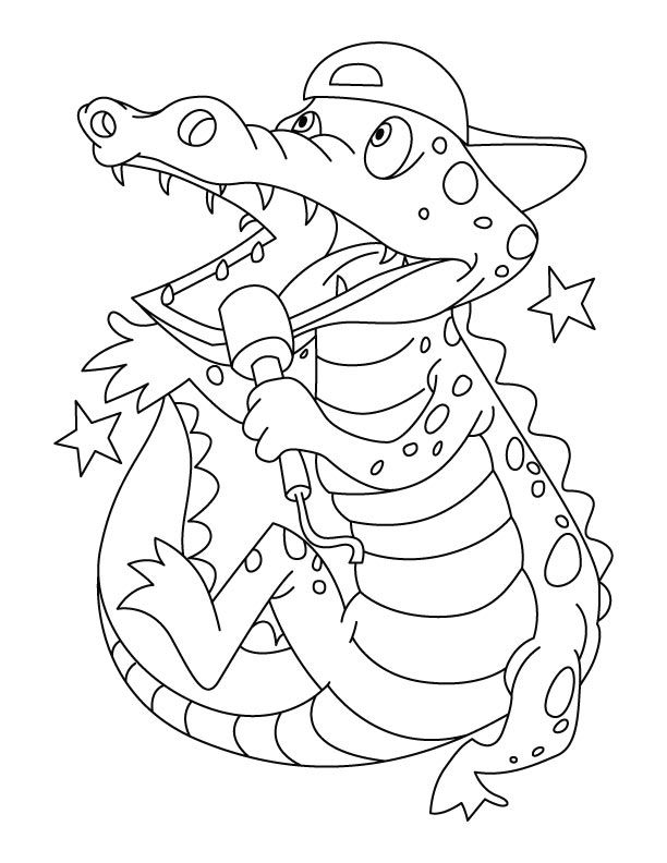 Crocodile-new singing superstar coloring pages | Download Free ...