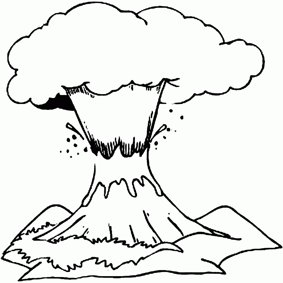 Volcanoe Coloring Pages - Coloring Home