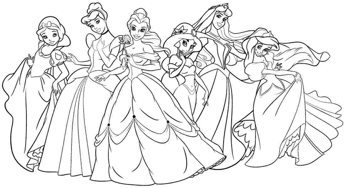 New Disney Princess Pictures Coloring Pages 
