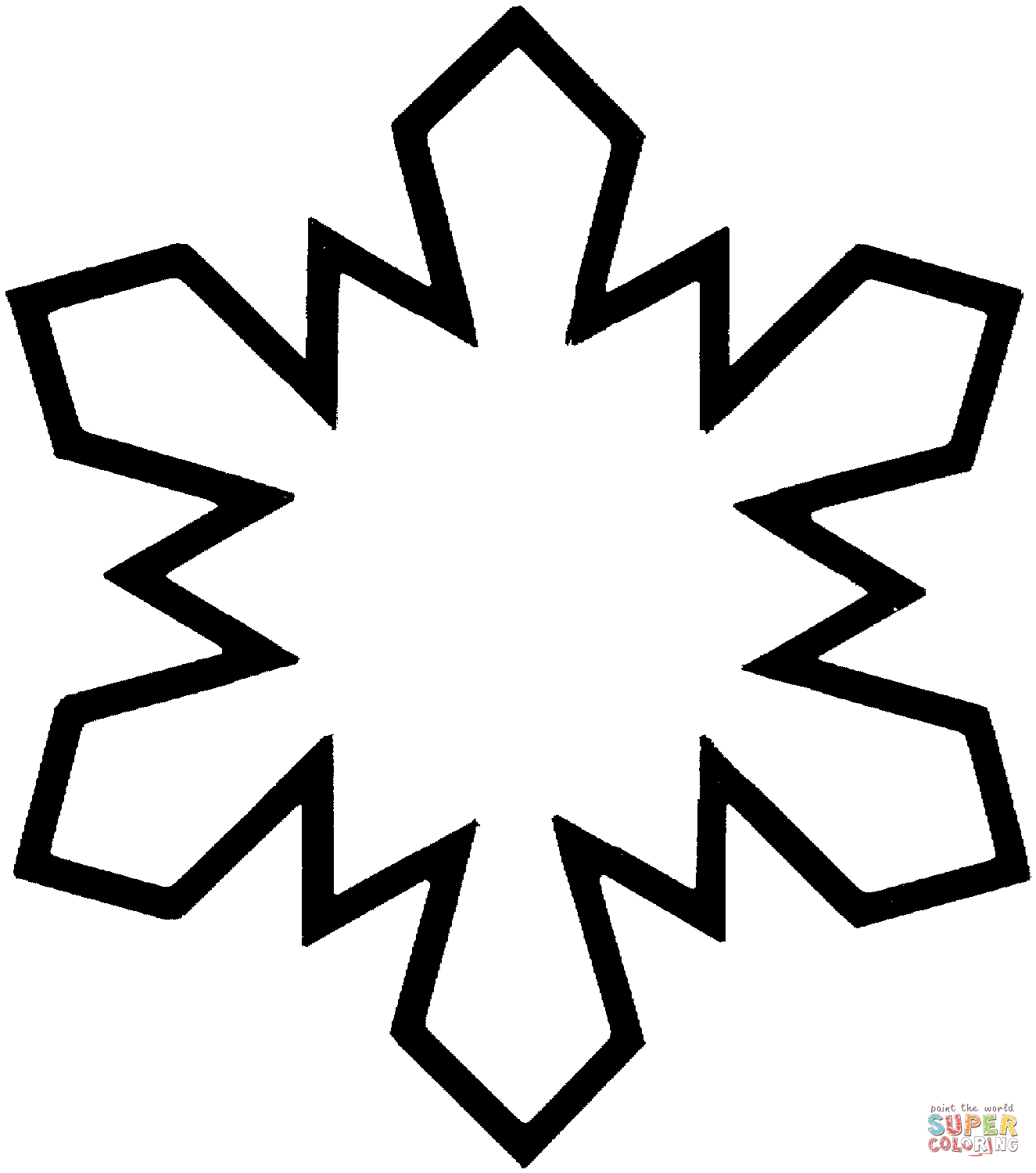 Snowflake To Print - Coloring Pages for Kids and for Adults